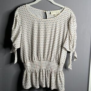 Sweet Wanderer Geometric Patterned Blouse Size Large